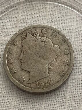 Vintage 1912 Liberty V Nickel Coin